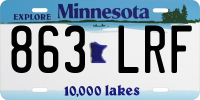 MN license plate 863LRF