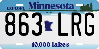MN license plate 863LRG