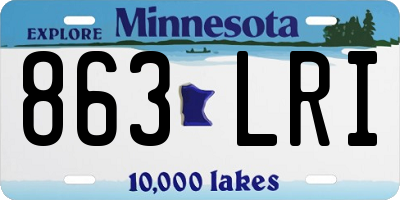 MN license plate 863LRI
