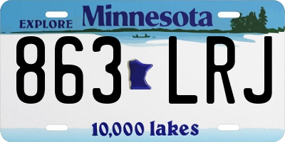 MN license plate 863LRJ