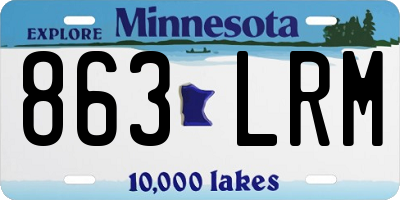 MN license plate 863LRM