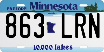 MN license plate 863LRN