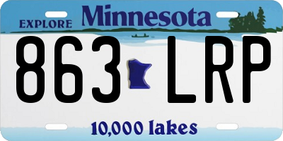 MN license plate 863LRP