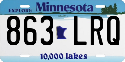 MN license plate 863LRQ