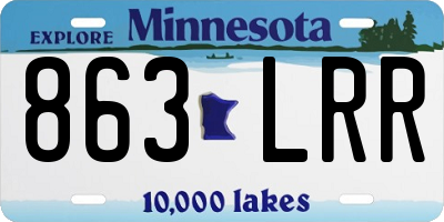 MN license plate 863LRR