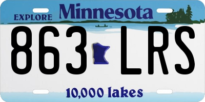 MN license plate 863LRS