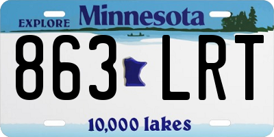 MN license plate 863LRT