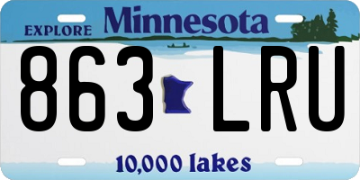 MN license plate 863LRU