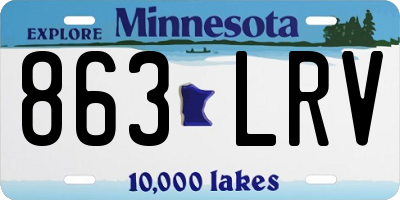 MN license plate 863LRV