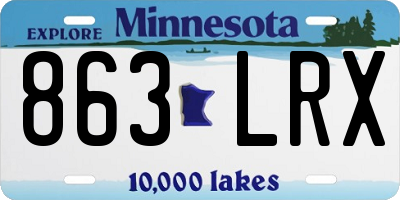 MN license plate 863LRX