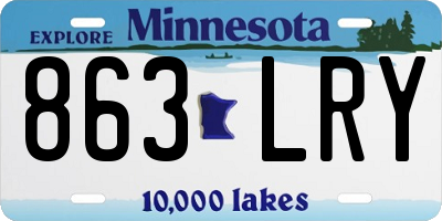 MN license plate 863LRY