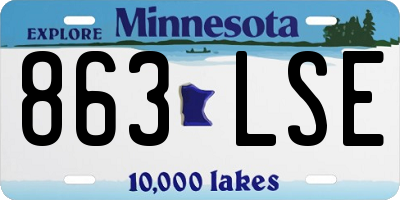 MN license plate 863LSE