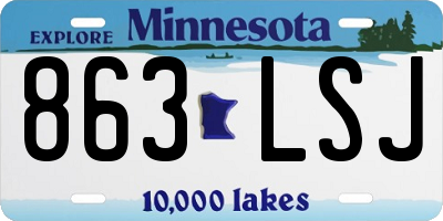 MN license plate 863LSJ