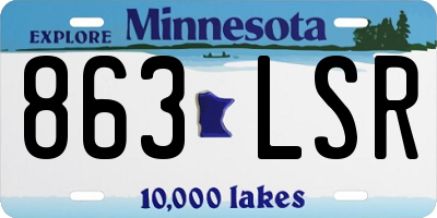 MN license plate 863LSR