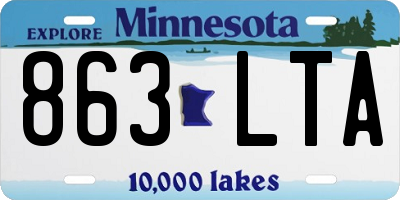MN license plate 863LTA