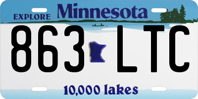 MN license plate 863LTC