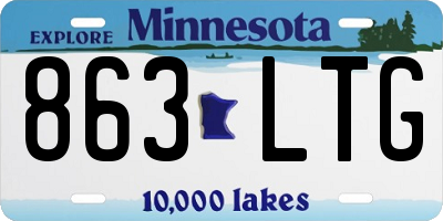 MN license plate 863LTG