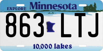 MN license plate 863LTJ