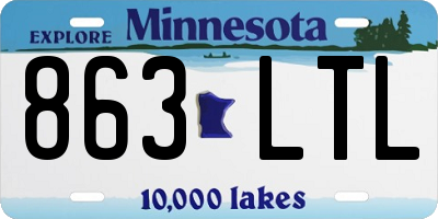 MN license plate 863LTL