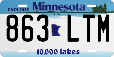 MN license plate 863LTM