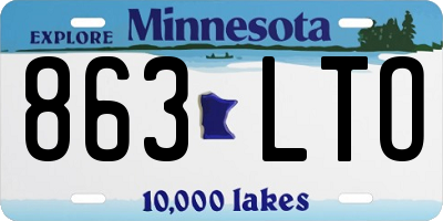 MN license plate 863LTO