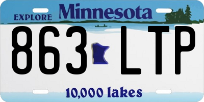MN license plate 863LTP