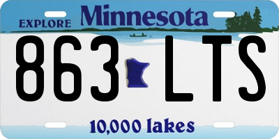 MN license plate 863LTS