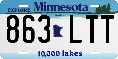MN license plate 863LTT