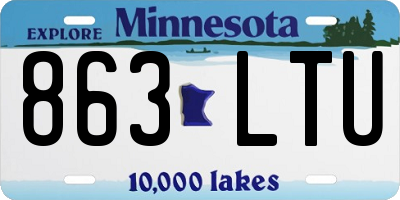 MN license plate 863LTU