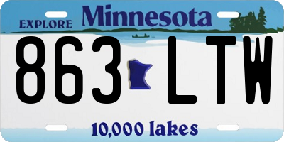 MN license plate 863LTW