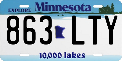 MN license plate 863LTY