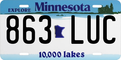 MN license plate 863LUC