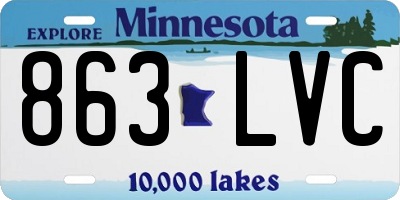 MN license plate 863LVC