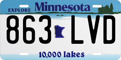 MN license plate 863LVD