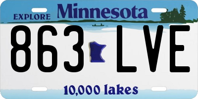 MN license plate 863LVE