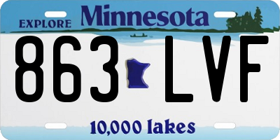 MN license plate 863LVF