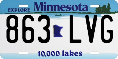 MN license plate 863LVG