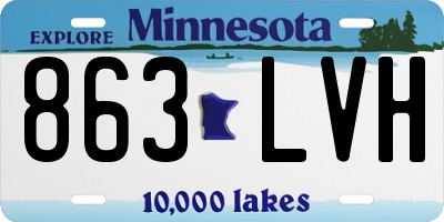 MN license plate 863LVH