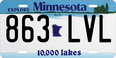 MN license plate 863LVL