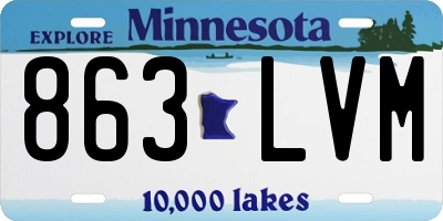 MN license plate 863LVM