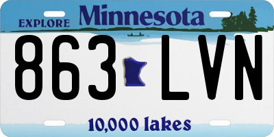 MN license plate 863LVN