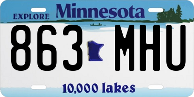 MN license plate 863MHU