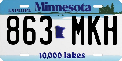 MN license plate 863MKH