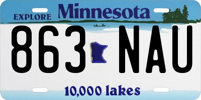 MN license plate 863NAU