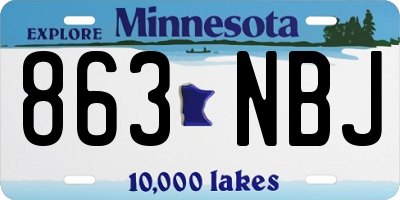 MN license plate 863NBJ