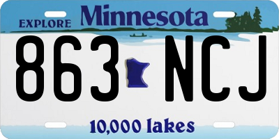 MN license plate 863NCJ