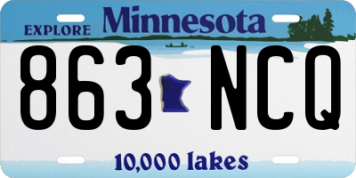 MN license plate 863NCQ