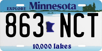 MN license plate 863NCT