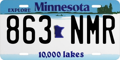 MN license plate 863NMR