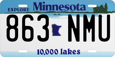 MN license plate 863NMU